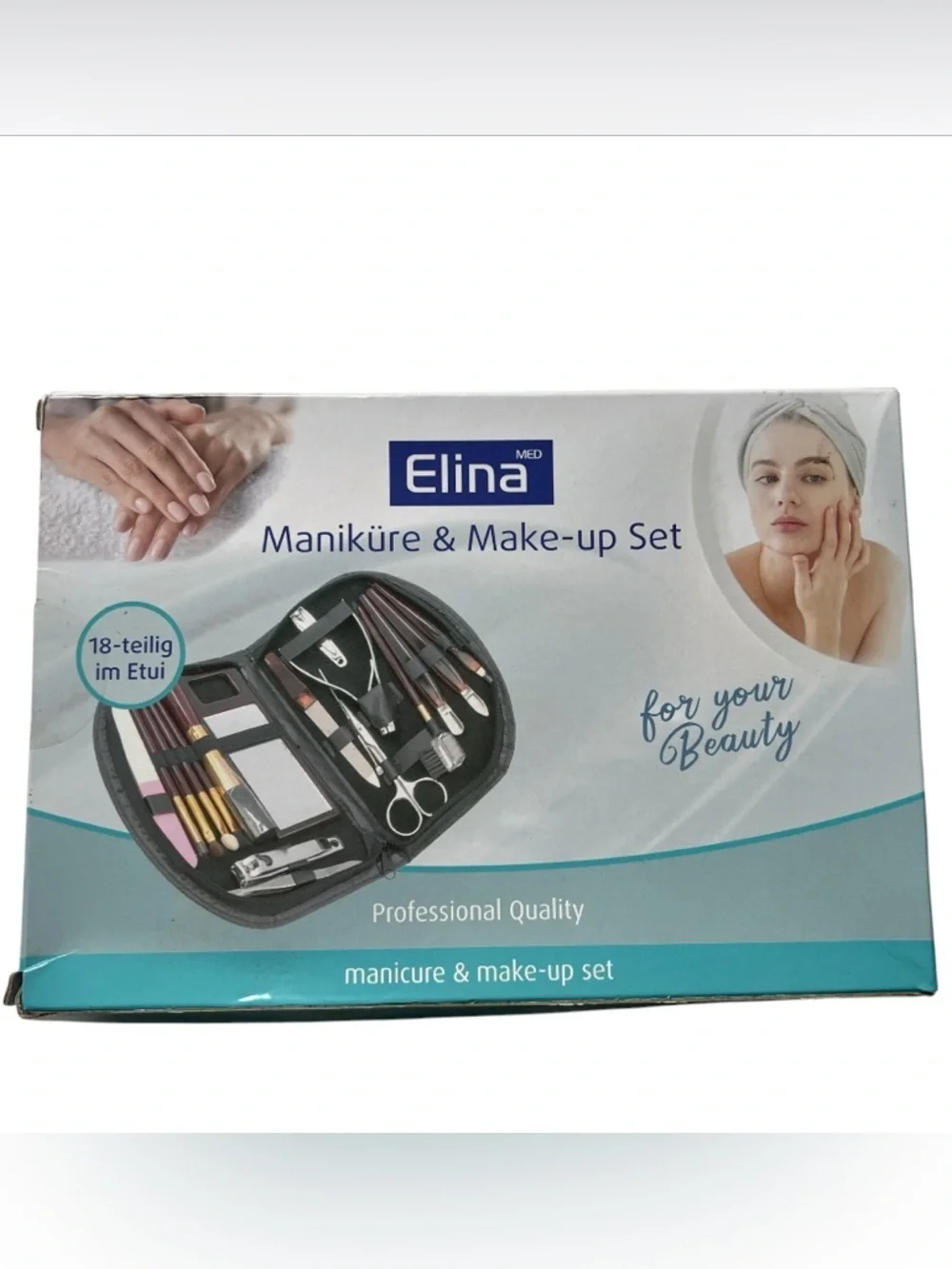 Elina 18 Pieces Professional Manicure /Pedicure Kit & Make Up Set
